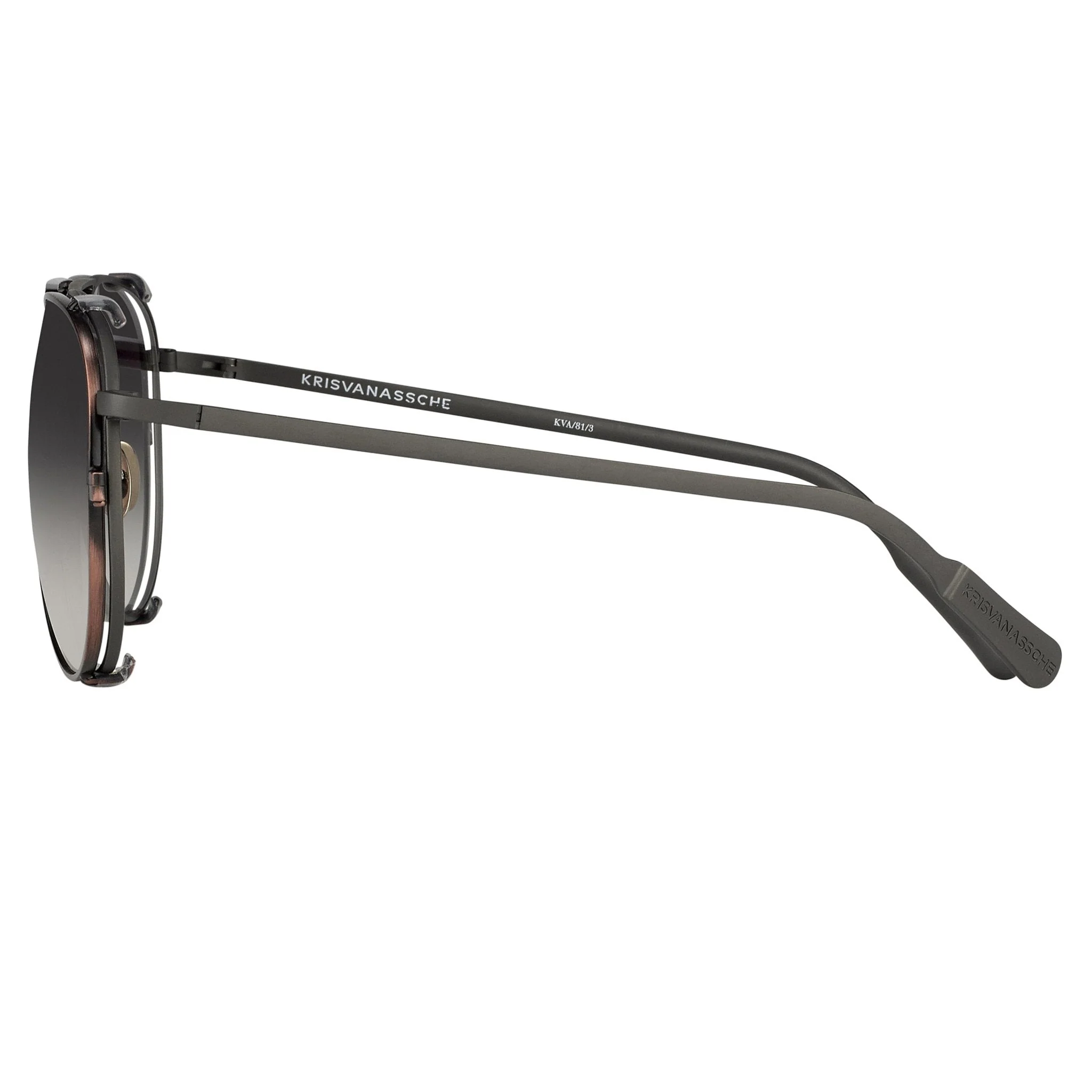 Kris Van Assche Men's Sunglasses Burgundy Bronze and Brown - Image 4