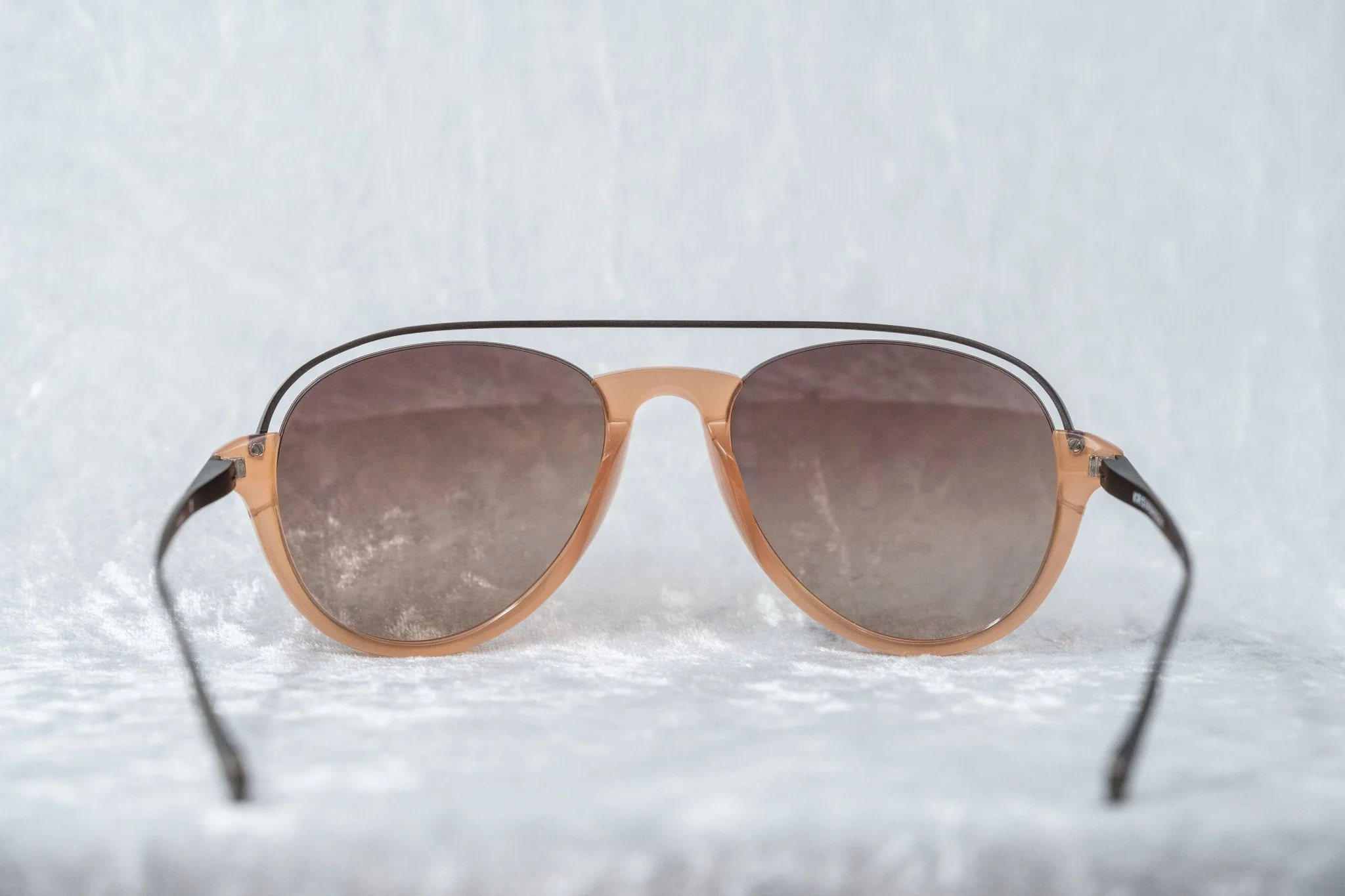 Kris Van Assche Sunglasses Peach and Brown - Image 11