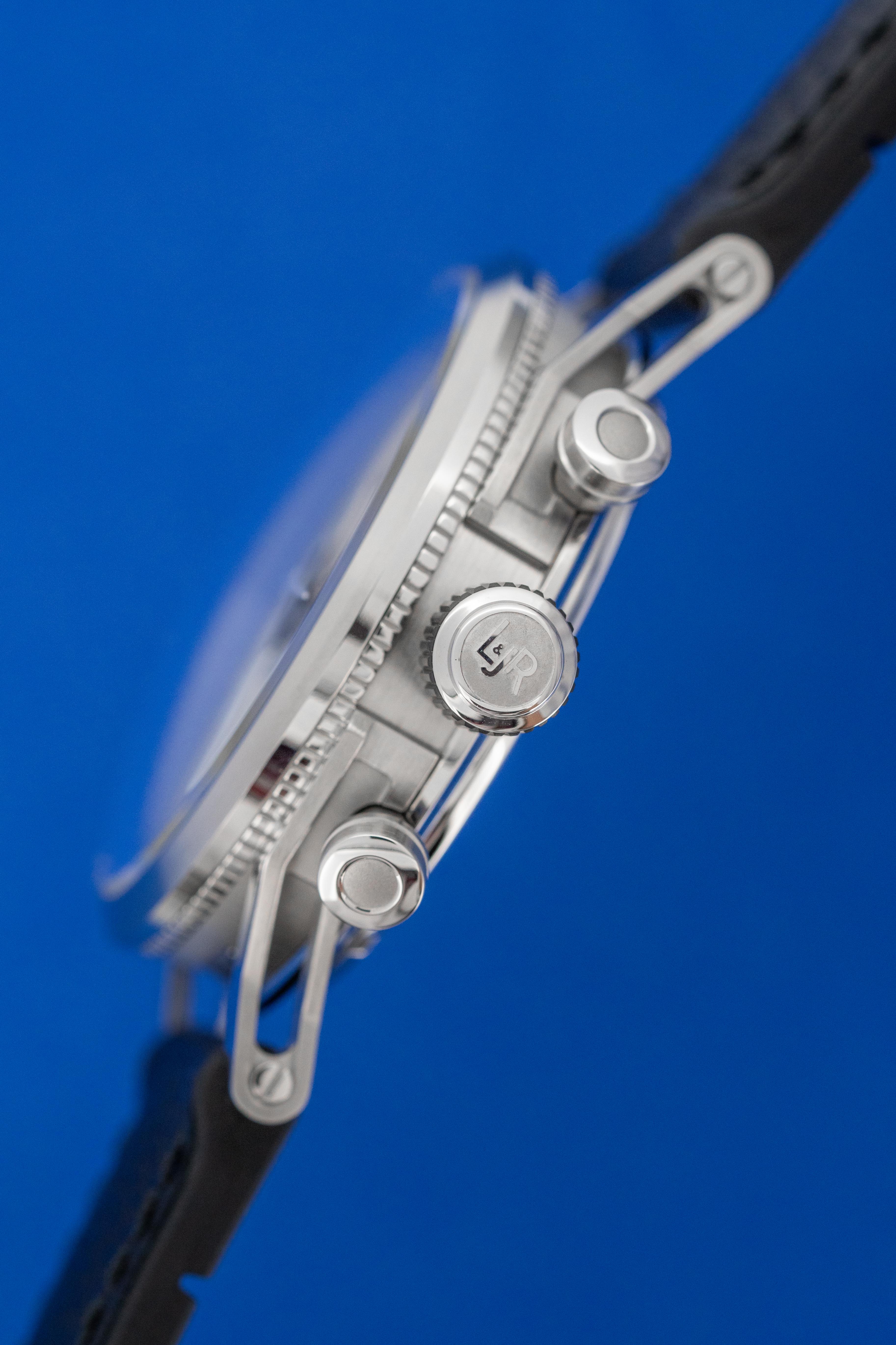 L&JR Men's Chronograph Day Date Black Watch - Image 3