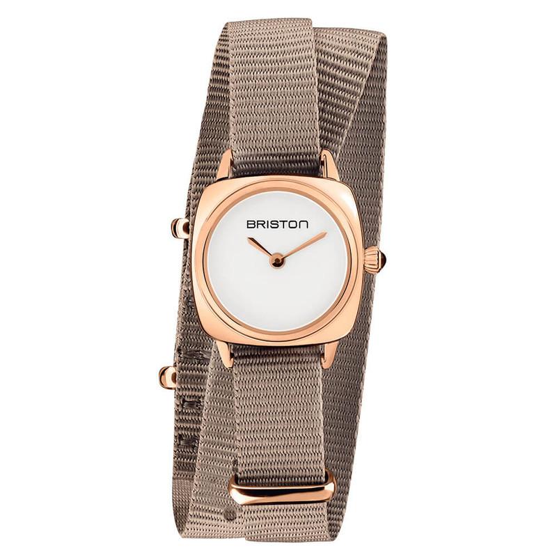 Briston Taupe Clubmaster Lady Watch
