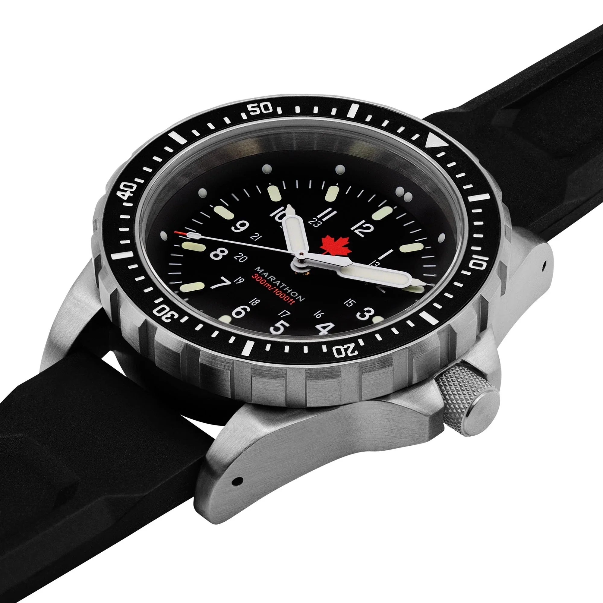 Marathon Jumbo Diver's Quartz (JSAR) - 46mm Maple Leaf dial Limited Edition Stainless Steel WW194018MPL - Image 6