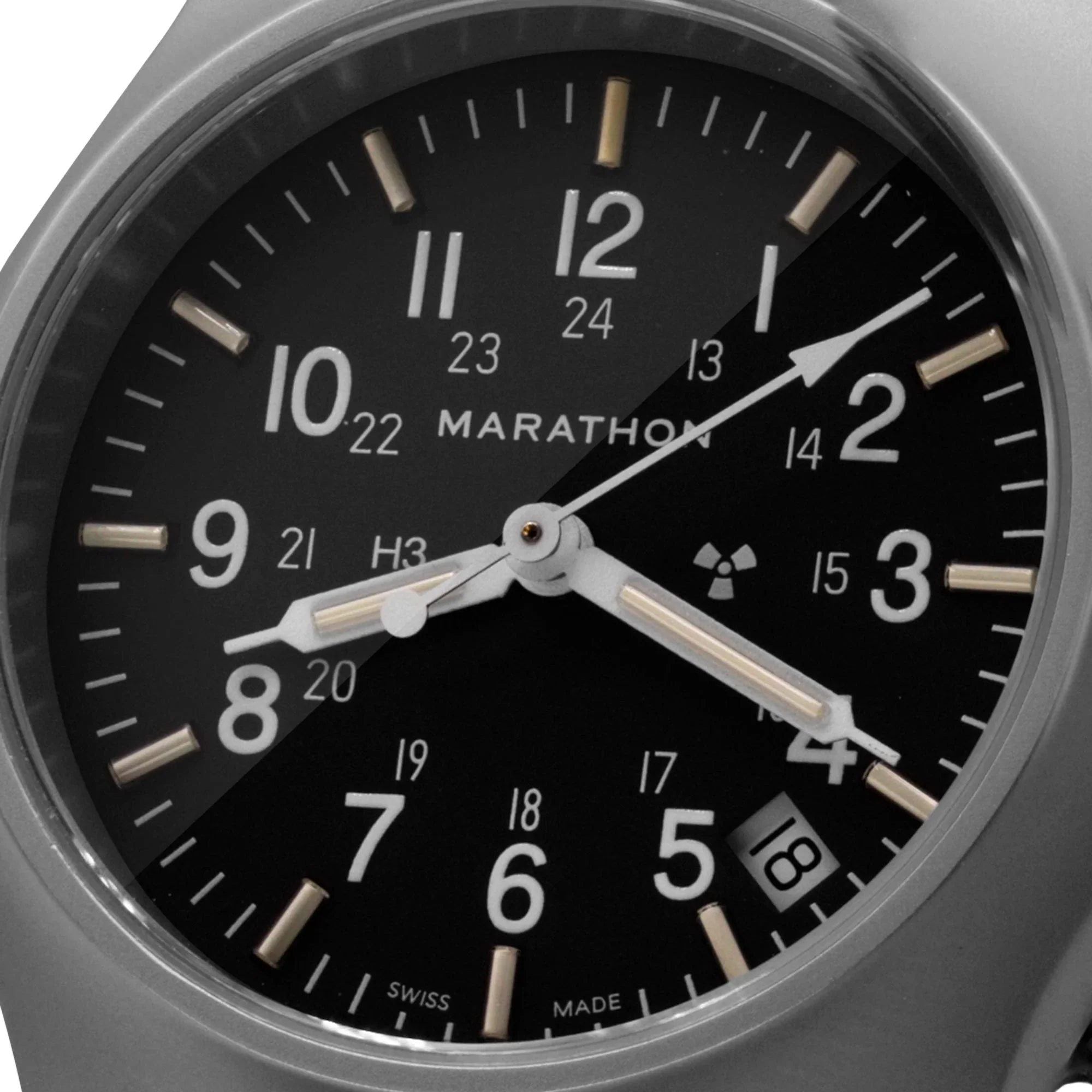 Marathon Re-Issue Stainless Steel GP Quartz with Date (GPQ) 39mm No Government Markings Stainless Steel WW194015SS-NGM - Image 3