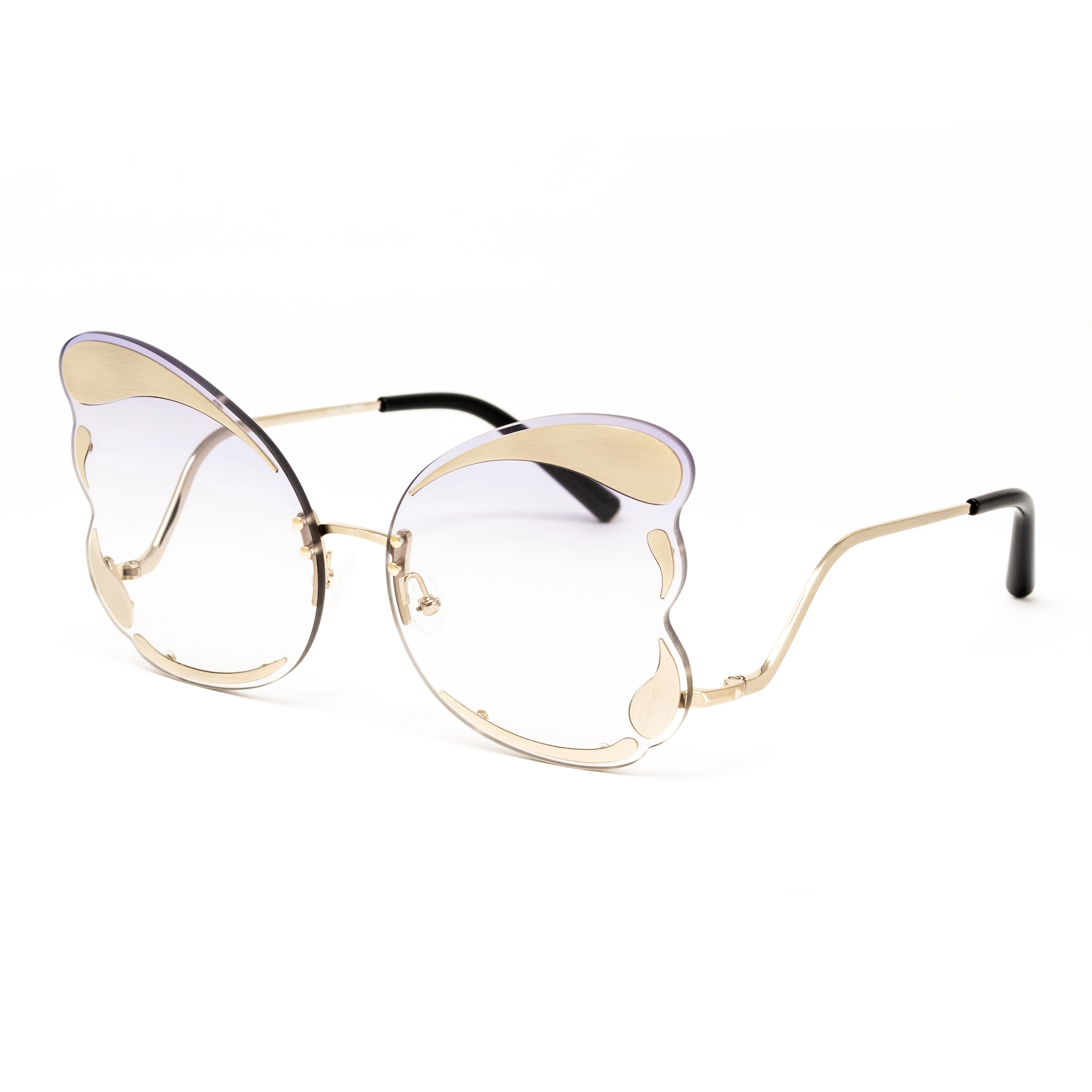 Matthew Williamson x Linda Farrow Gold Butterrfly Sunglasses