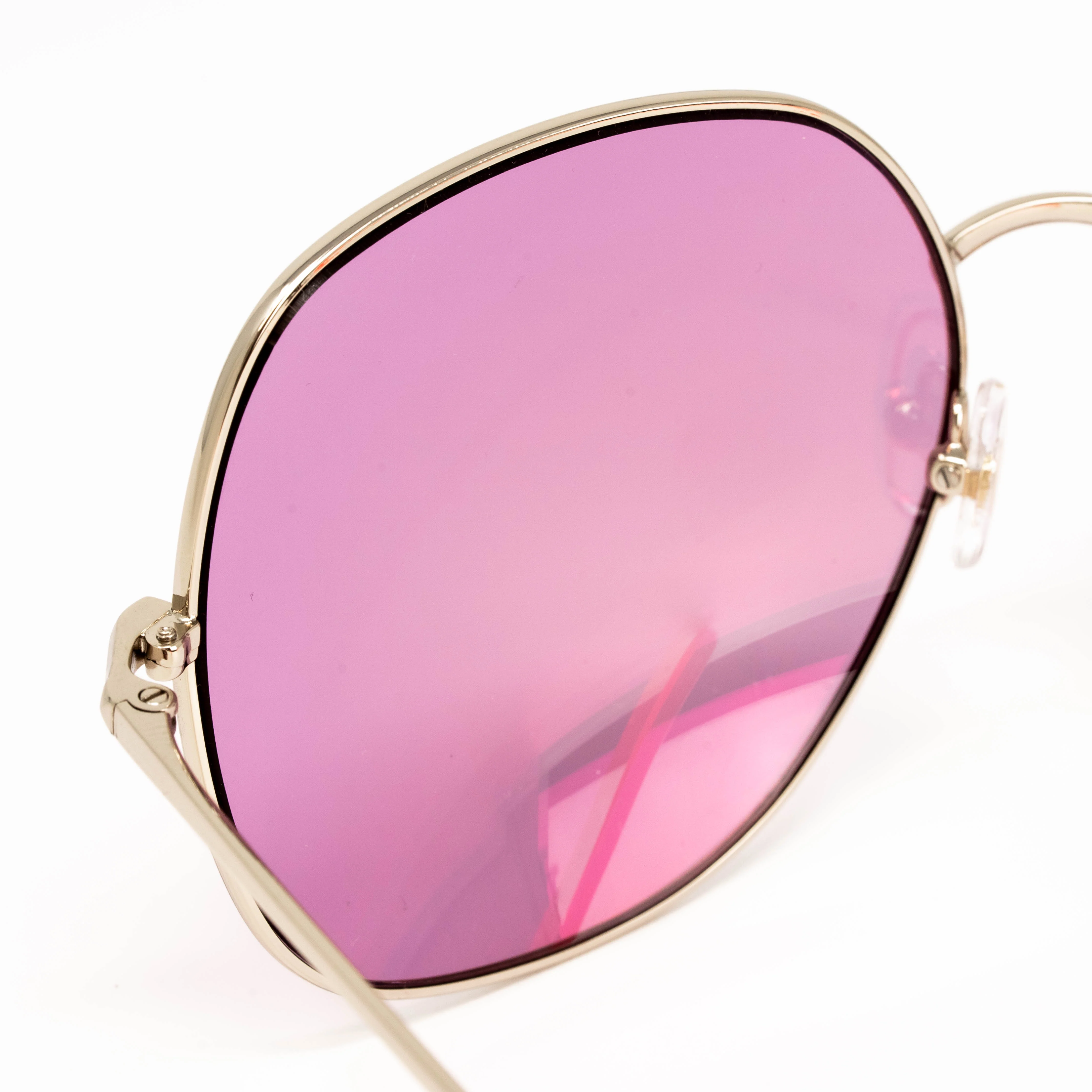 Matthew Williamson x Linda Farrow Oversized Pink Sunglasses - Image 4