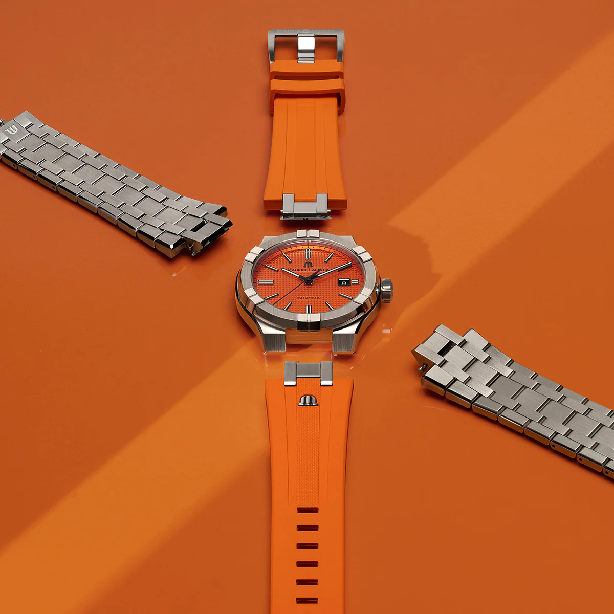 Maurice Lacroix Aikon Automatic Men's Orange Watch - Image 5