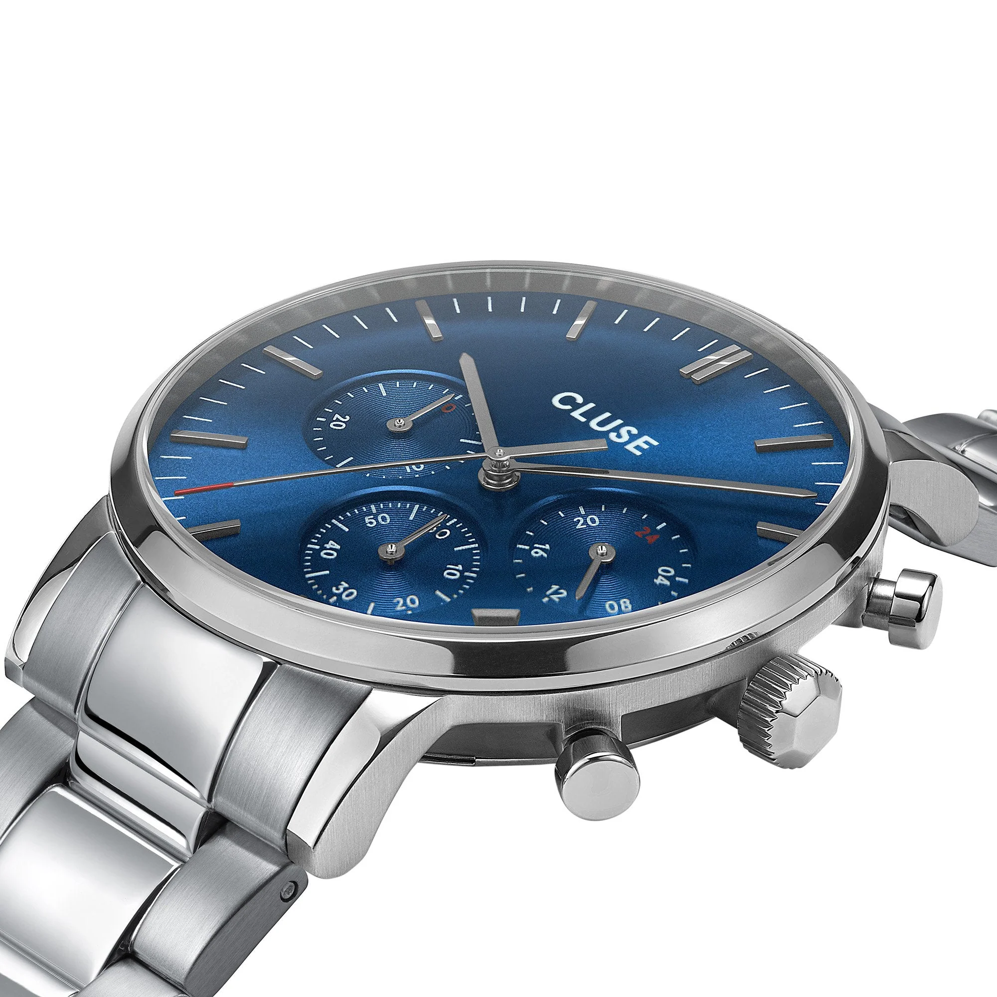 Cluse Dark Blue Aravis Chronograph Watch - Image 3