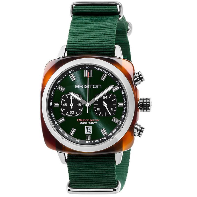 Briston Green Clubmaster Sport Nylon Chronograph Briston Watch