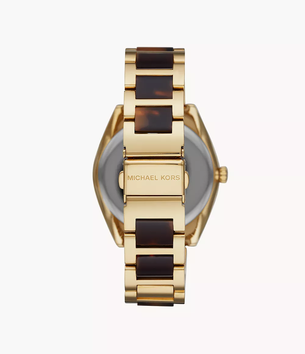 Michael Kors Ladies Watch Janelle 42mm Gold Brown - Image 3