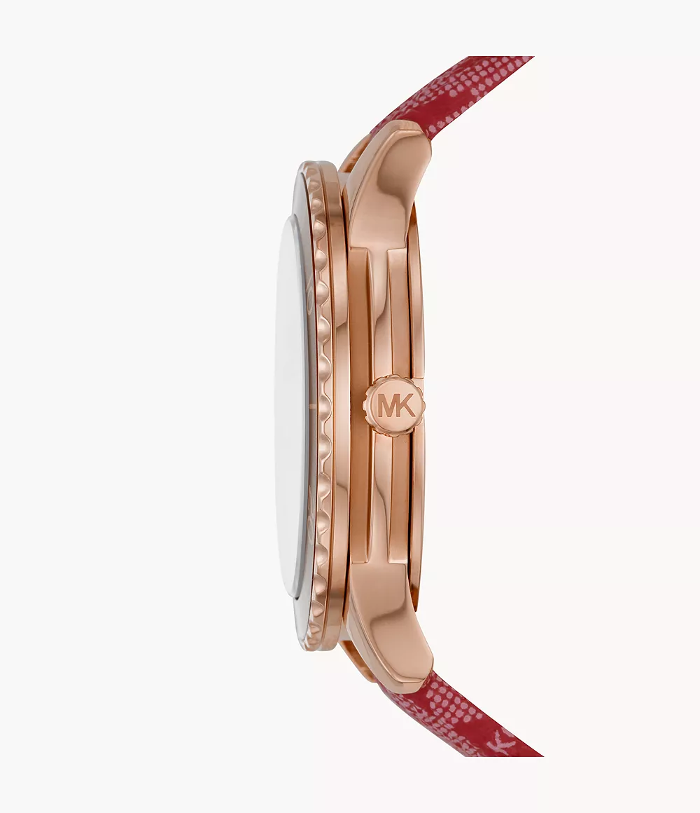 Michael Kors Ladies Watch Runway 40mm Red - Image 3
