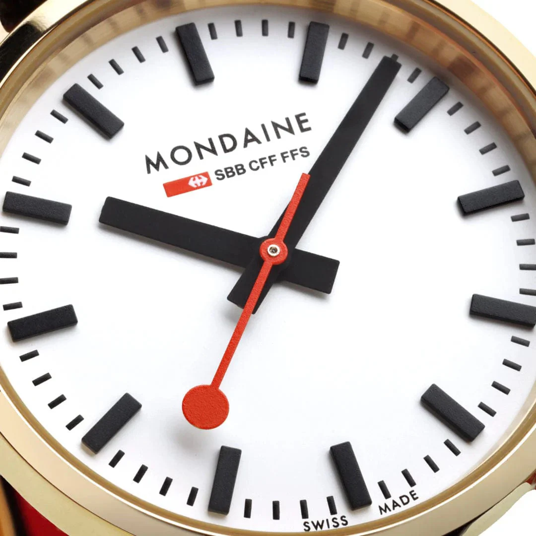 Mondaine Classic 30mm Gold Ladies' White Watch - Image 3