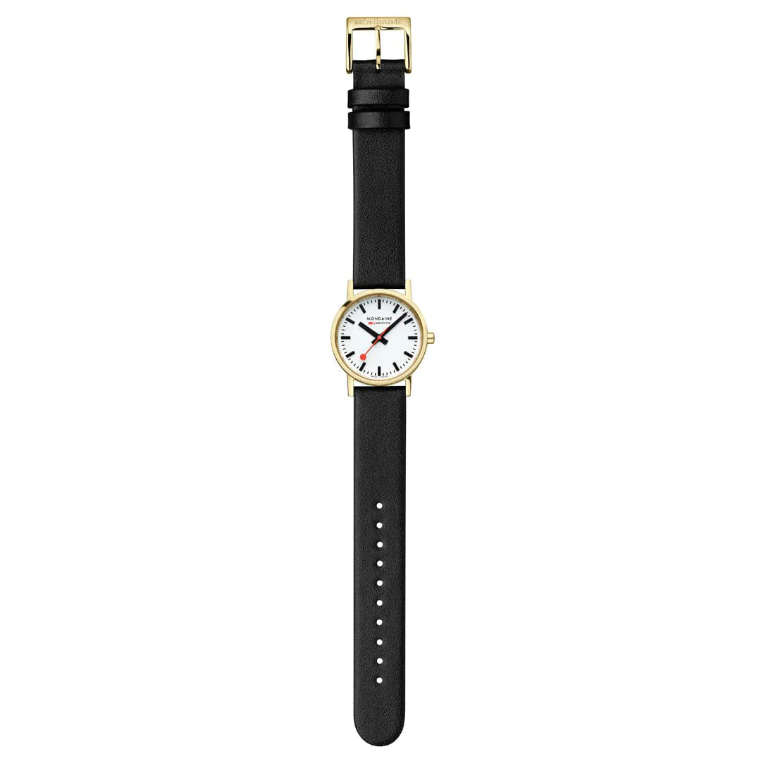 Mondaine Classic 30mm Gold Ladies' White Watch - Image 6