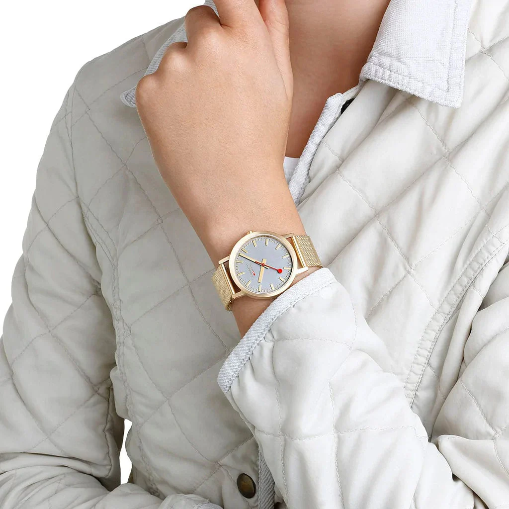 Mondaine Classic Unisex Gold Watch - Image 7