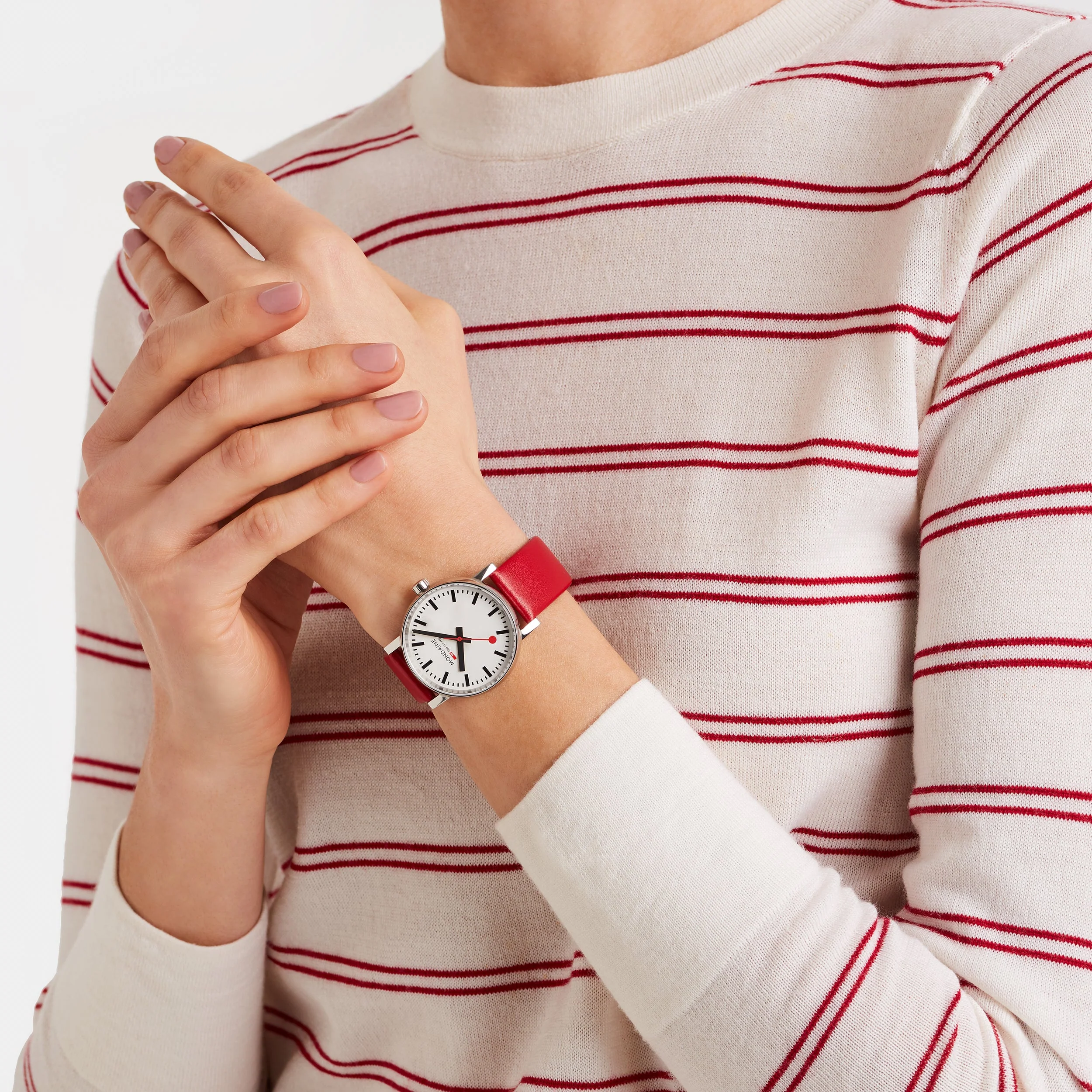 Mondaine Evo2 Unisex White Watch - Image 4