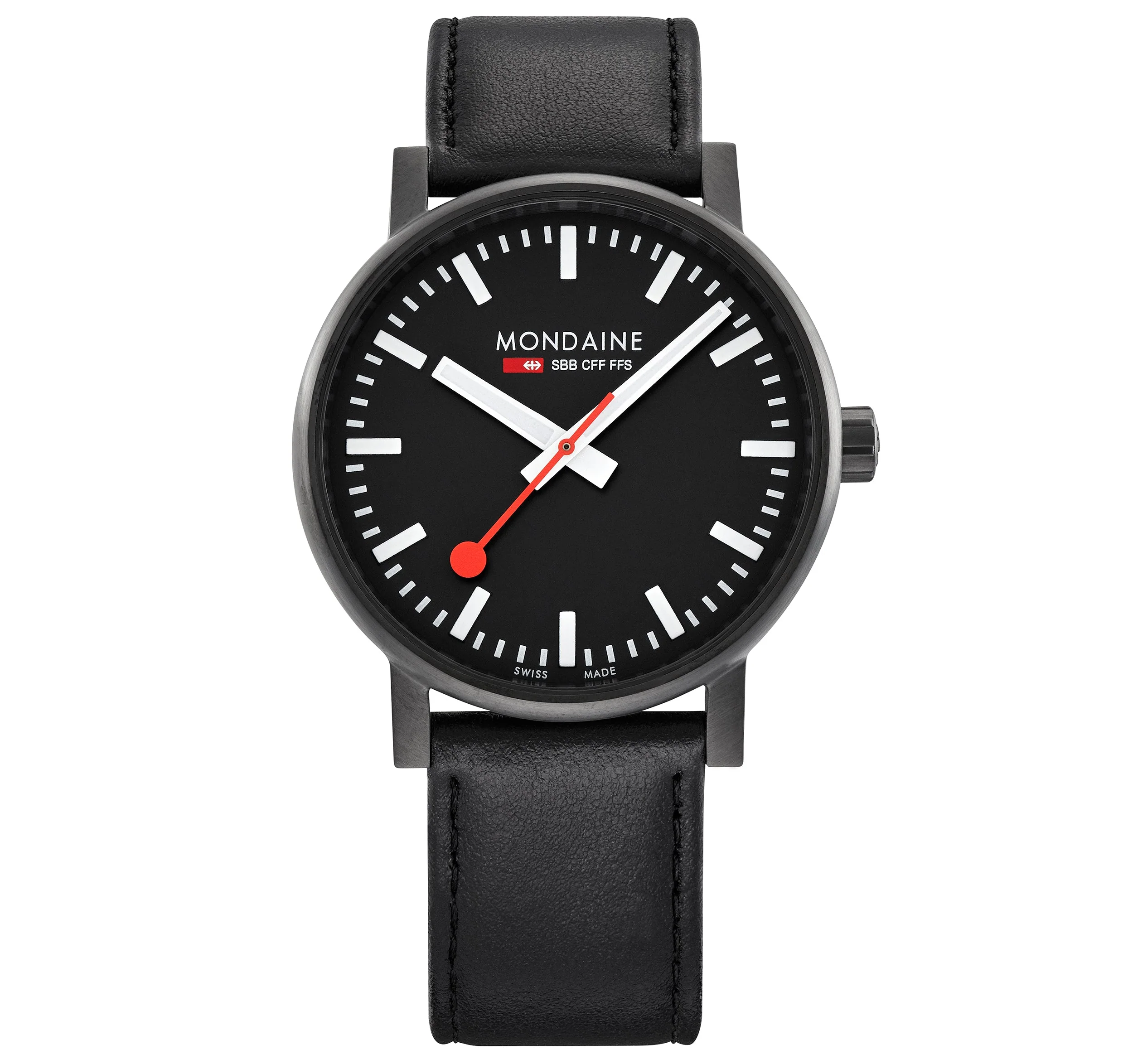 Mondaine Evo2 Unisex Black Watch - Image 2