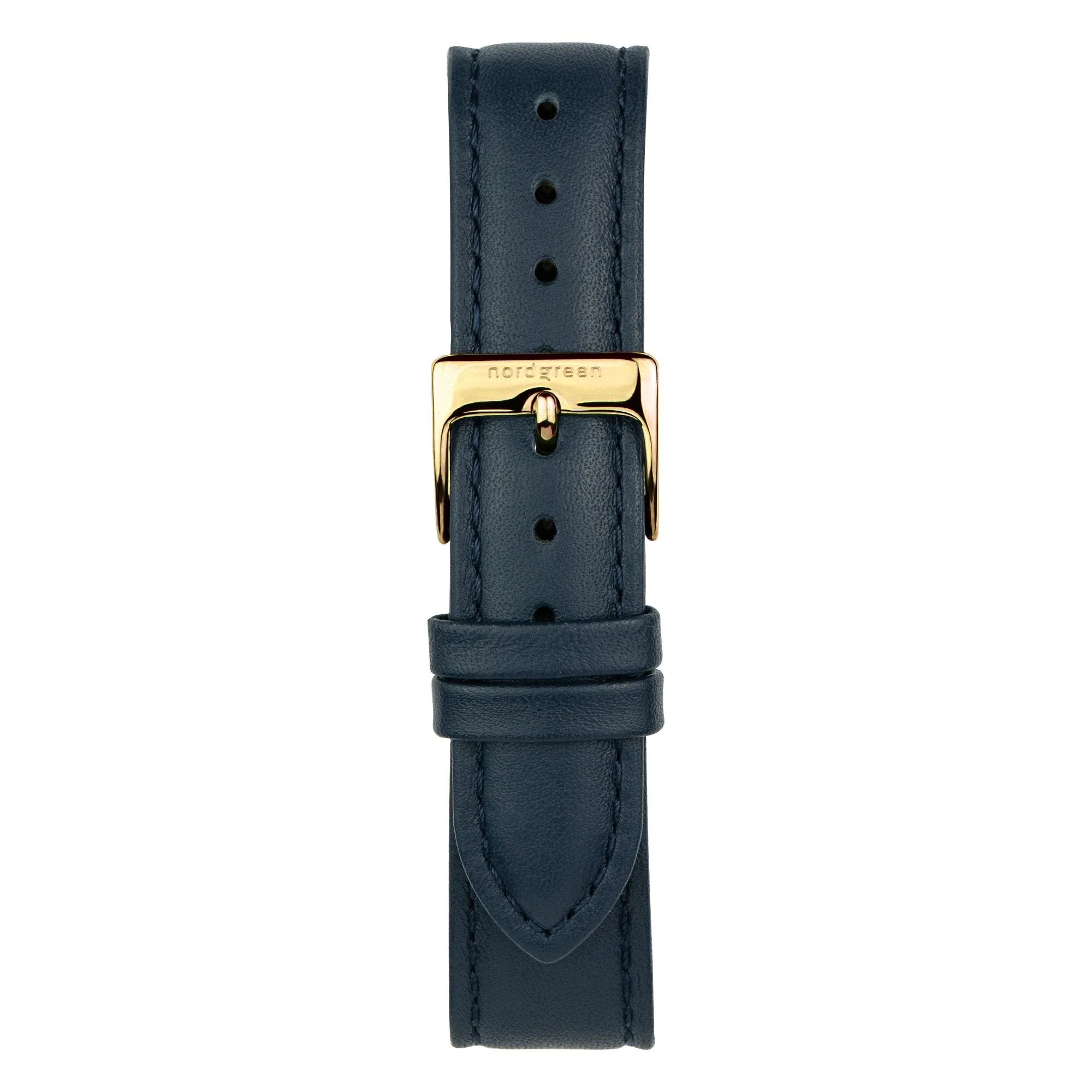 Nordgreen Native Navy Leather 40mm Gold Case Watch - Image 2