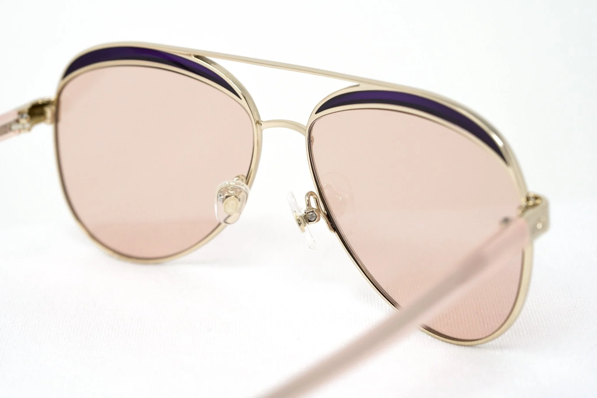 NO 21 Women's Sunglasses Rose Gold and Peach - Image 5