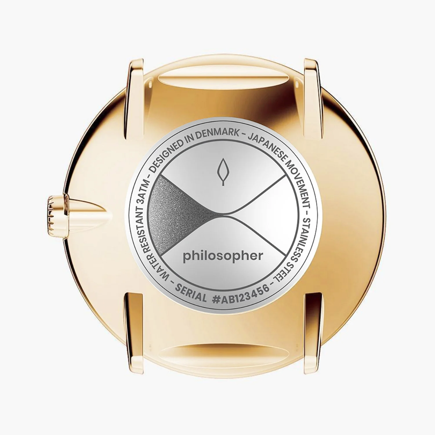 Nordgreen Philosopher 5-Link Strap 36mm Gold Brushed Metal Dial - Image 4