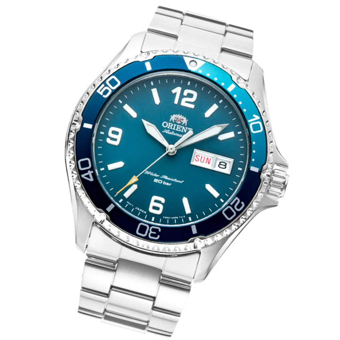Orient Kamasu Mako III Men's Blue Silver Watch - Image 2
