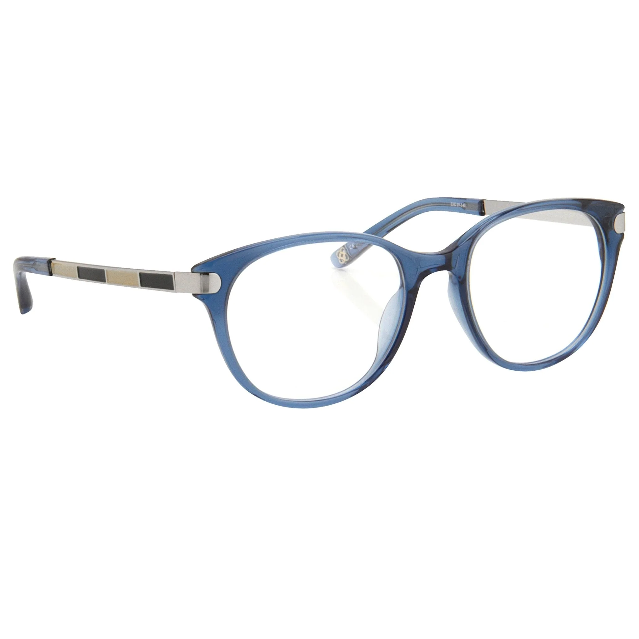 Oscar De La Renta Eyeglasses  Oval Blue and Clear - Image 3