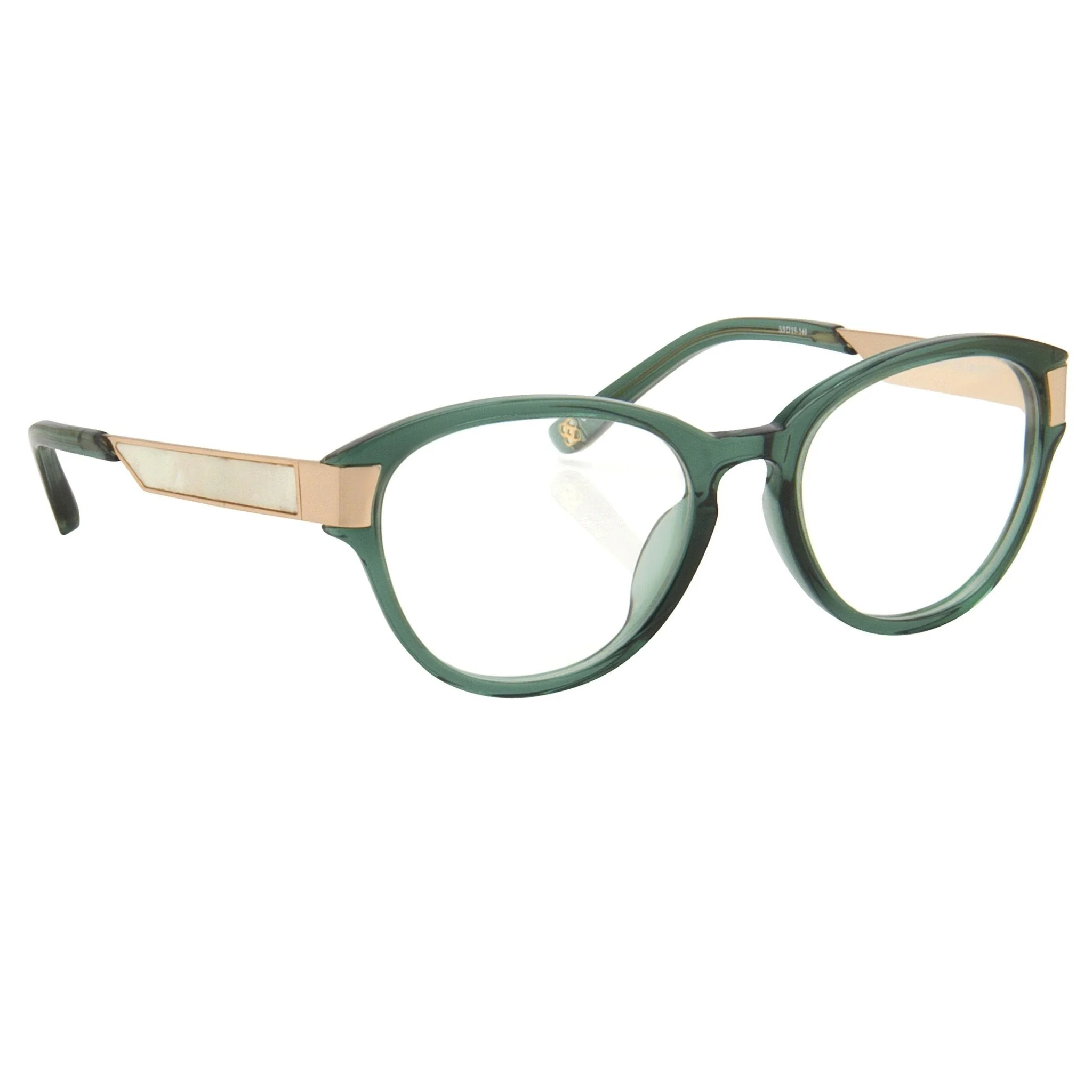 Oscar De La Renta Eyeglasses Oval Green and Clear - Image 3