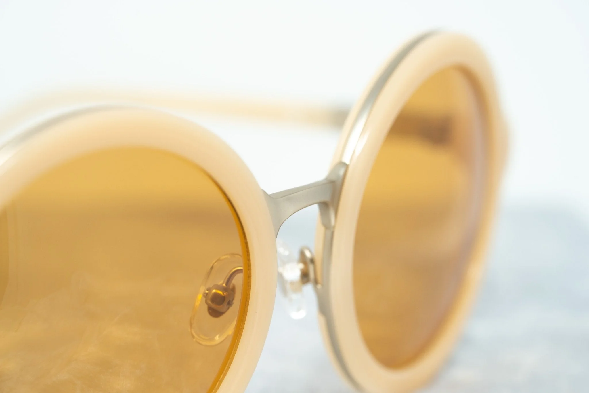 Phillip Lim Sunglasses Round Apricot and Dark Brown - Image 8