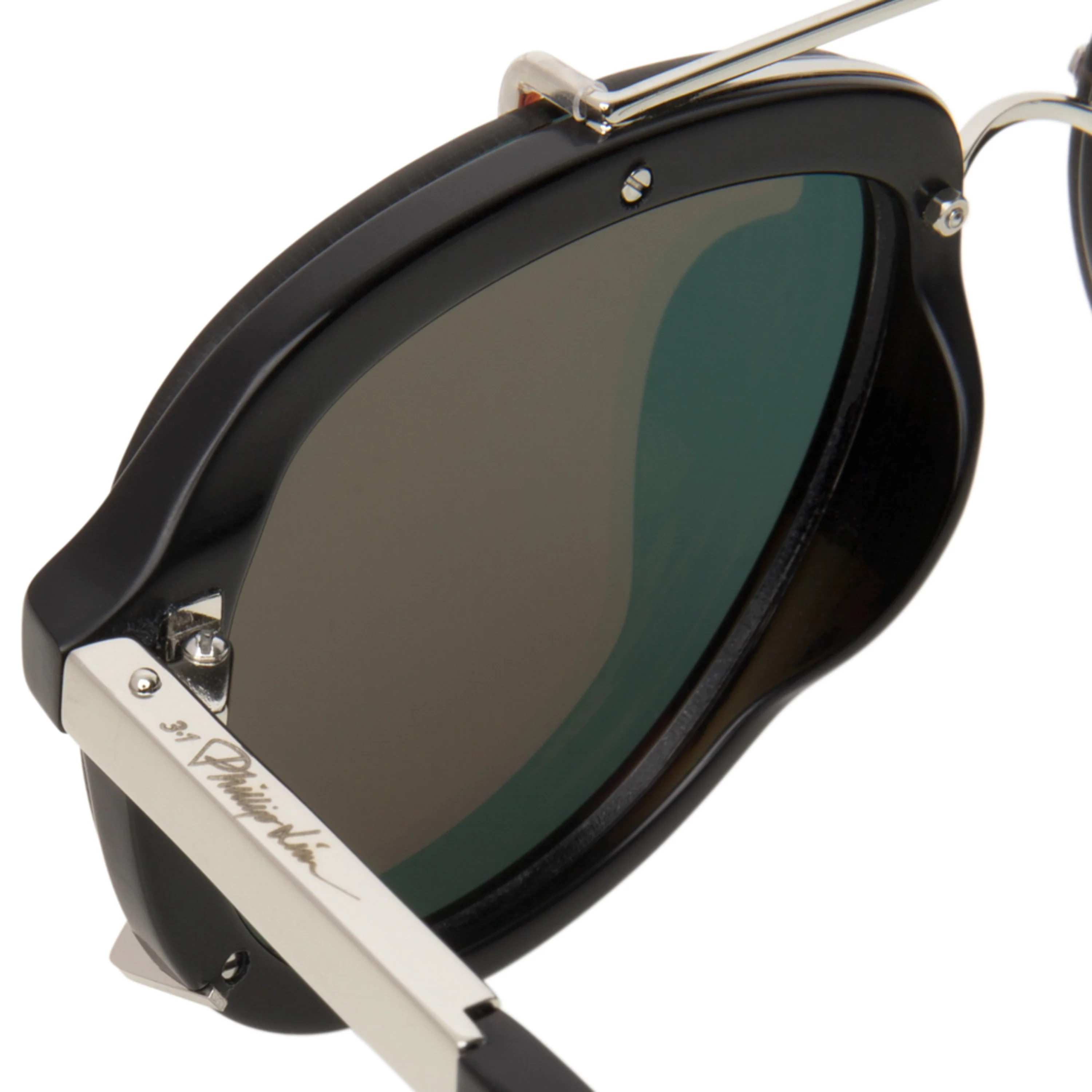 Phillip Lim x Linda Farrow Orange Mirror Sunglasses - Image 4