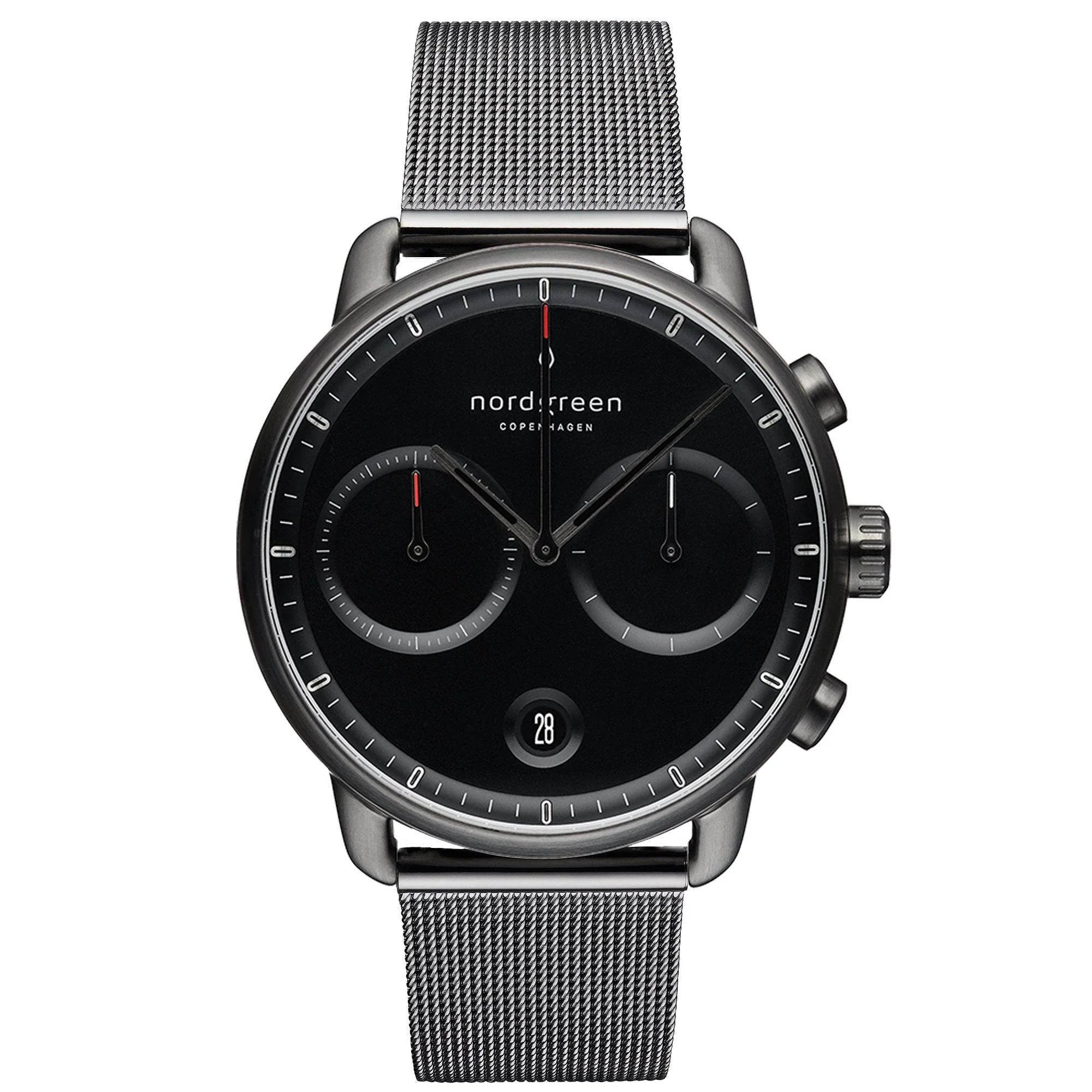 Nordgreen Pioneer Gun Metal Mesh 42mm Gunmetal Case Watch