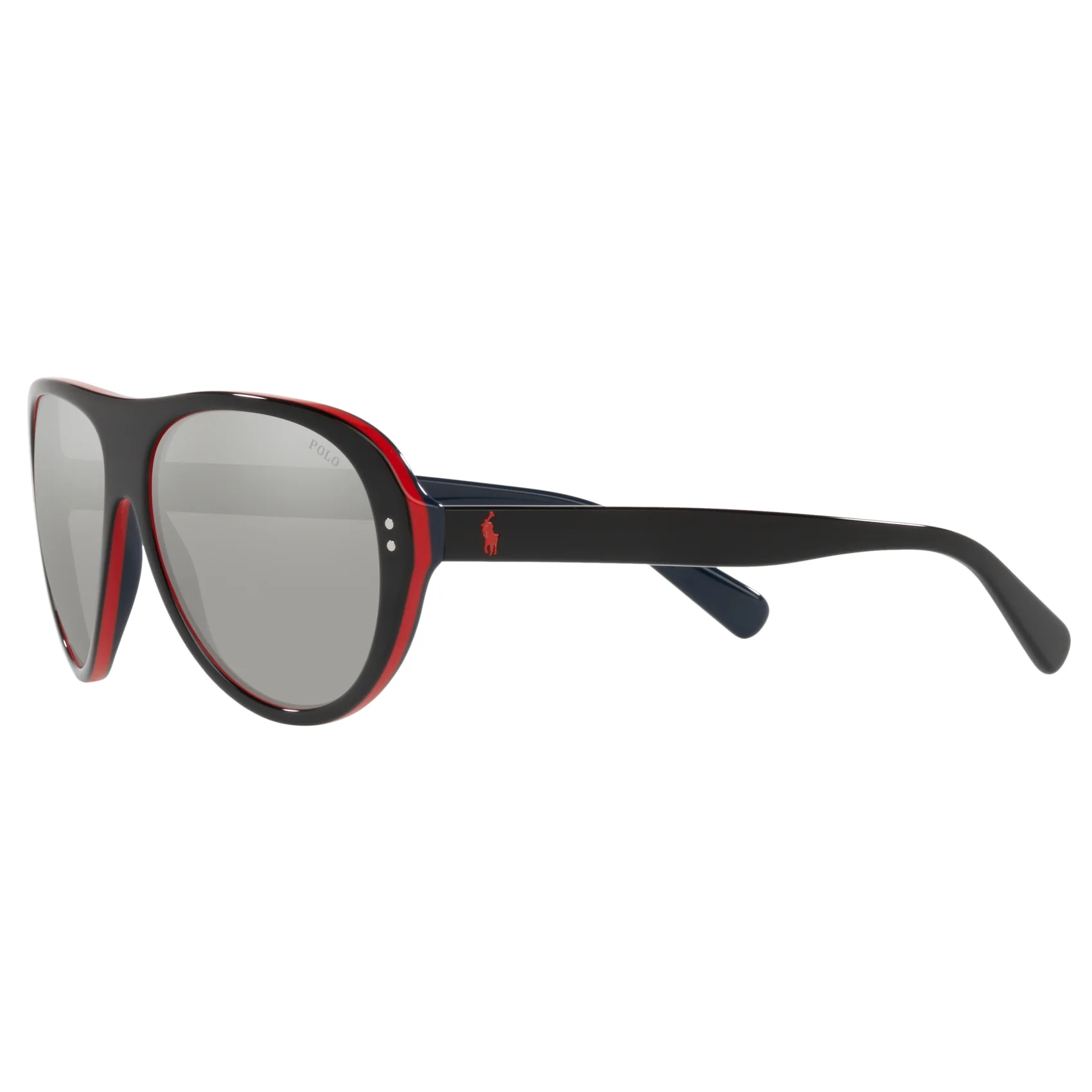Polo Ralph Lauren (POL09) Men's Shiny Black Sunglasses - Image 3