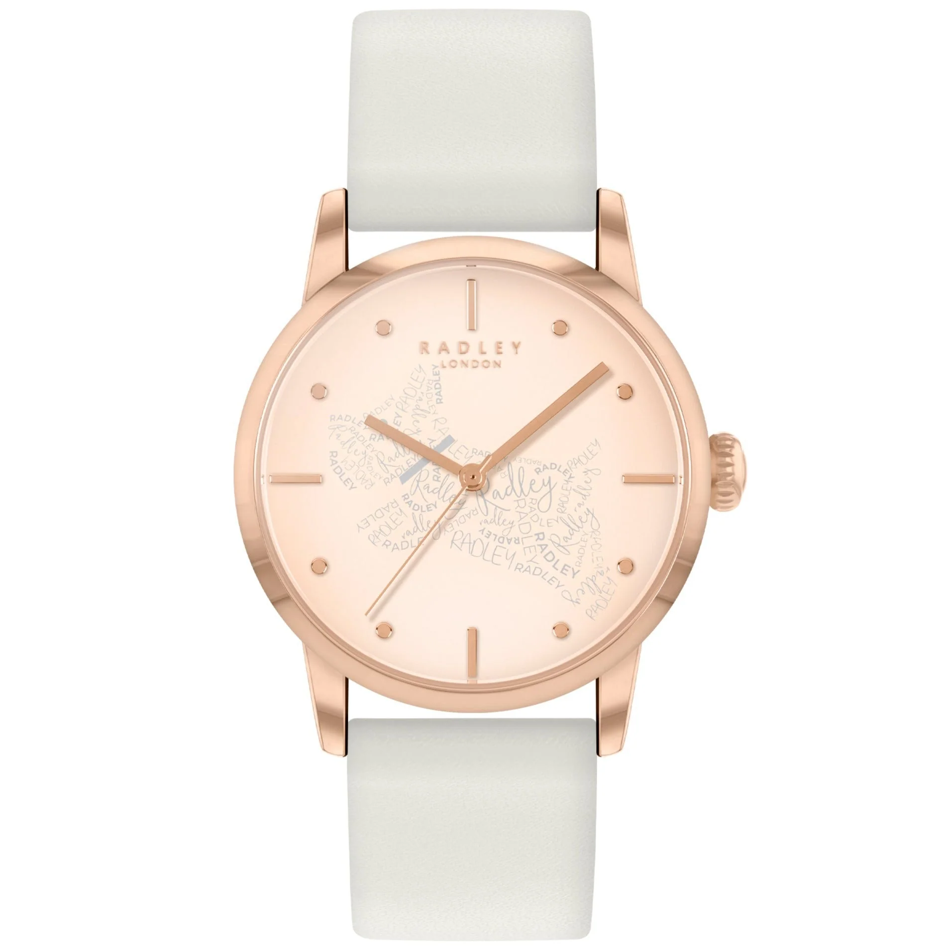 Radley Calligraghy Ladies Rose Gold Watch