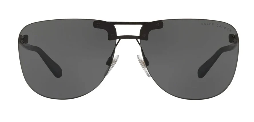 Ralph Lauren Men's Sunglasses Rimless Browline Black - Image 3