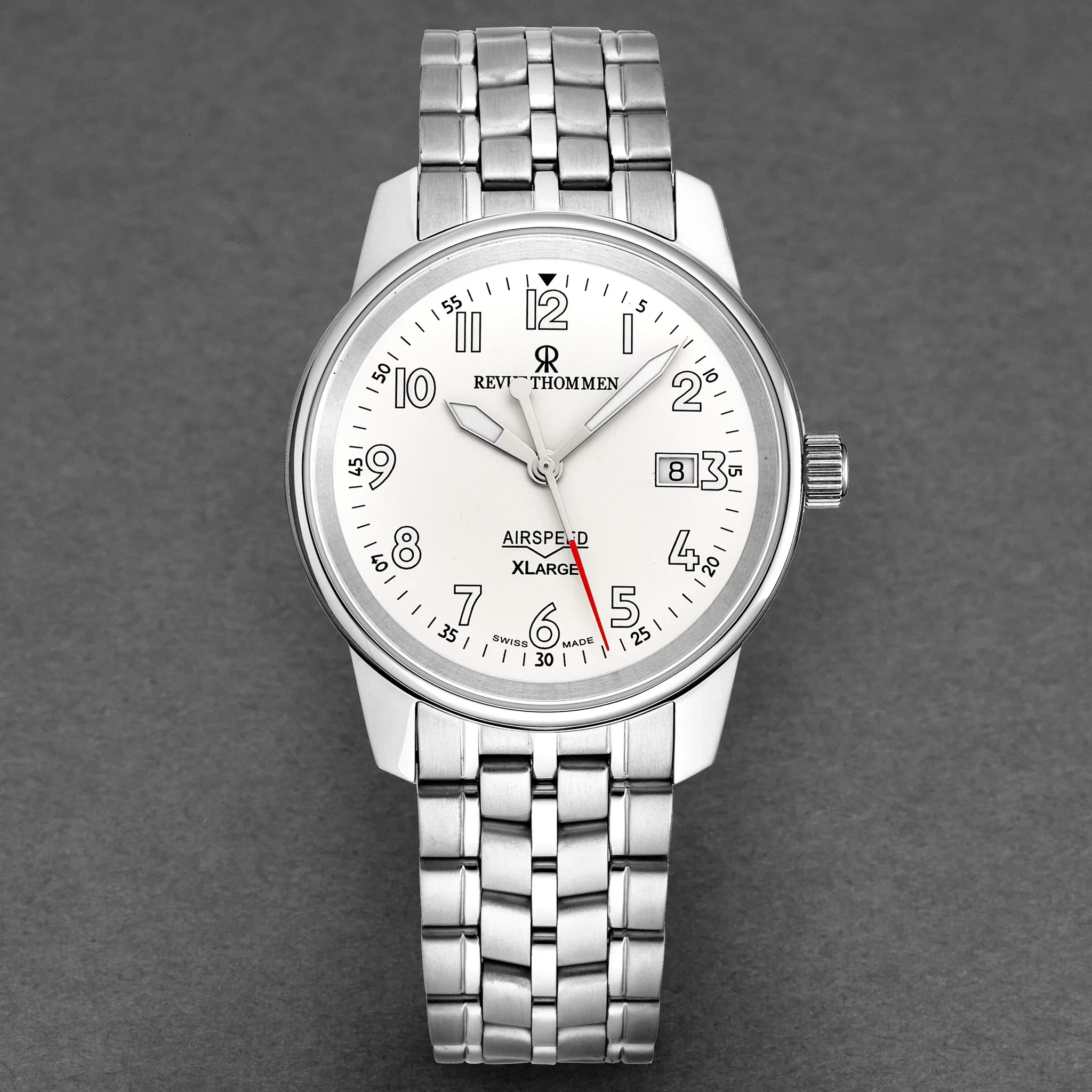 Revue Thommen Airspeed XL Silver Stainless Steel Automatic Men's Watch - Image 4