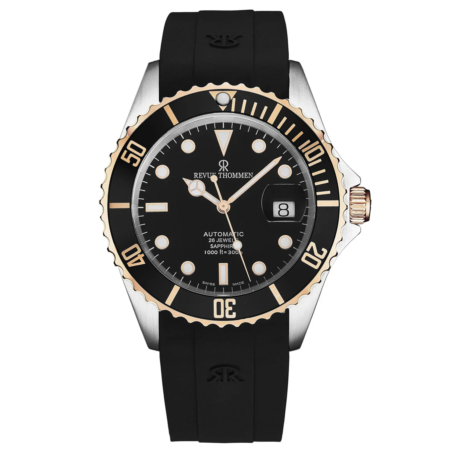 Revue Thommen Diver Black Automatic Men's Watch
