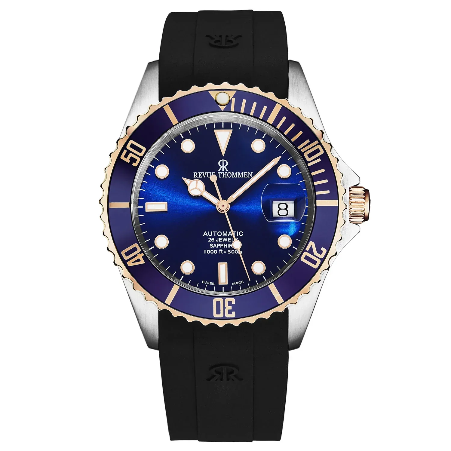 Revue Thommen Diver Black Blue Automatic Men's Watch
