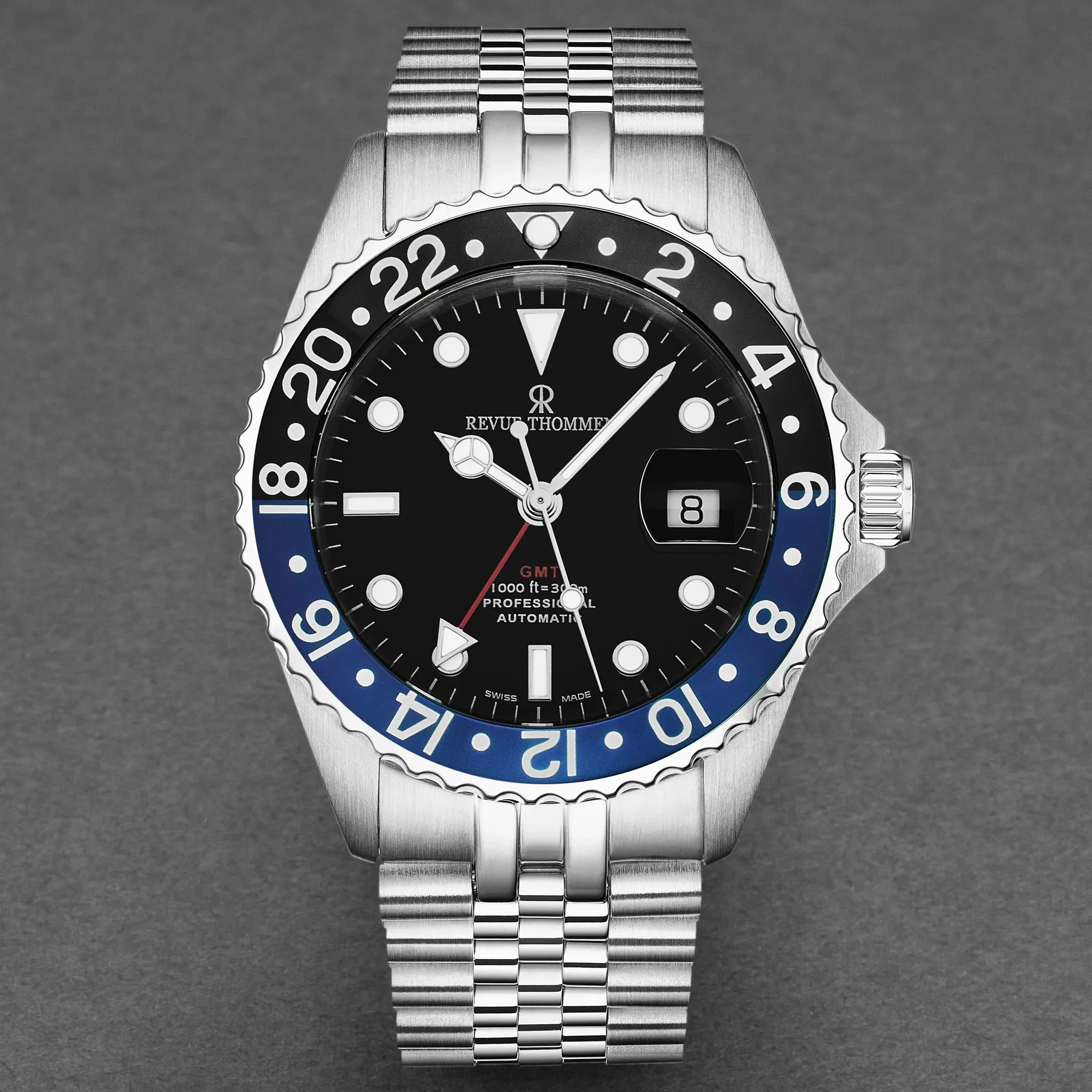 Revue Thommen Diver GMT Men’s Black Blue Automatic Watch - Image 6