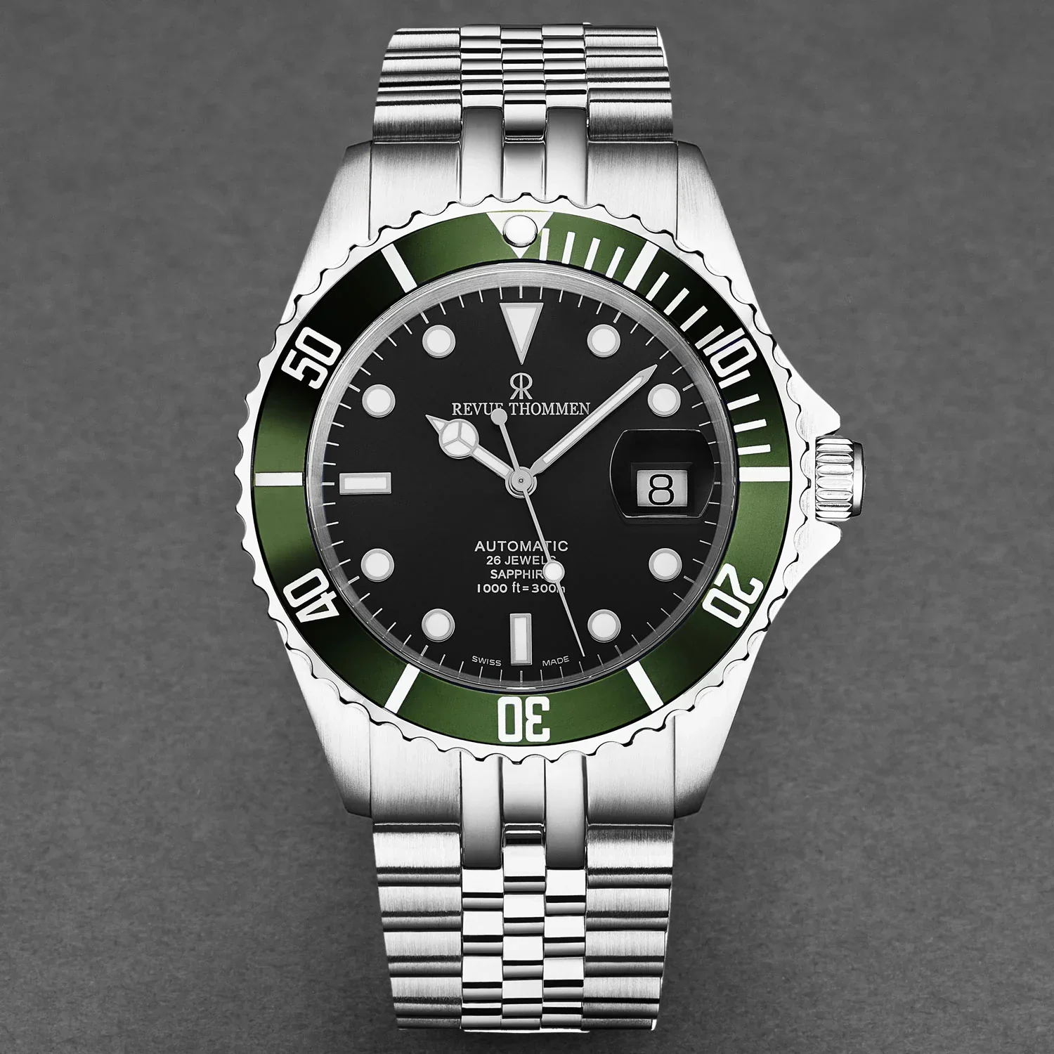 Revue Thommen Diver Men’s Black Stainless Steel Automatic Watch - Image 4