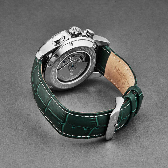 Revue Thommen Men's Airspeed Chronograph Green Leather Automatic Watch - Image 3