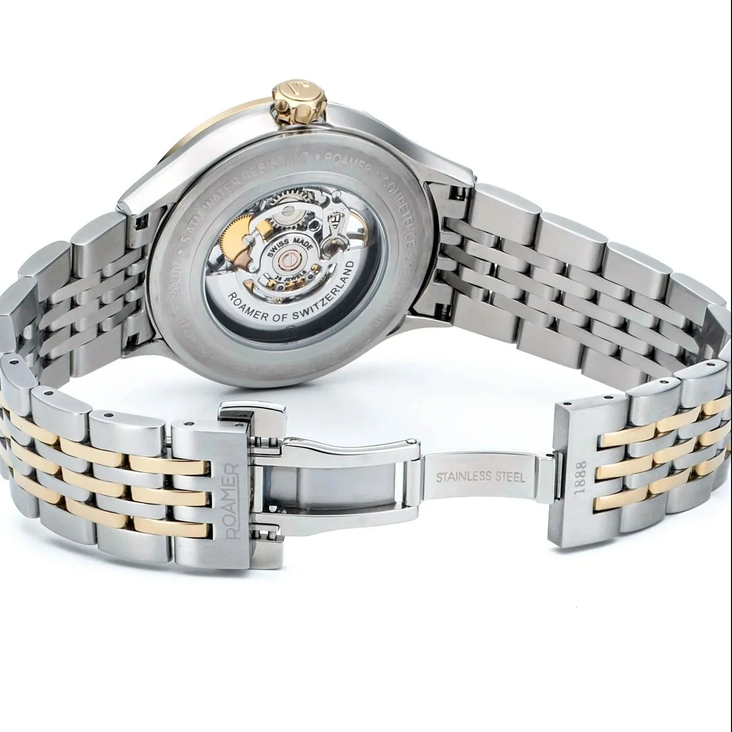 Roamer Competence Skeleton Automatic Roamer Two Tone Watch - Image 2