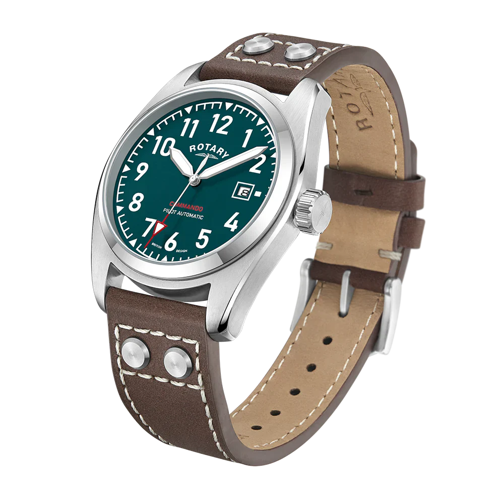 Rotary RW 1895 Pilot Men's Green Watch - Image 2