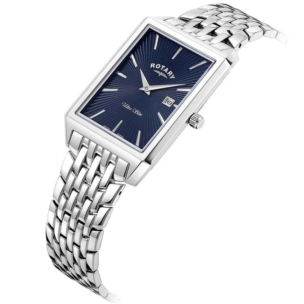 Rotary Ultra Slim Men's Silver Watch - Image 2