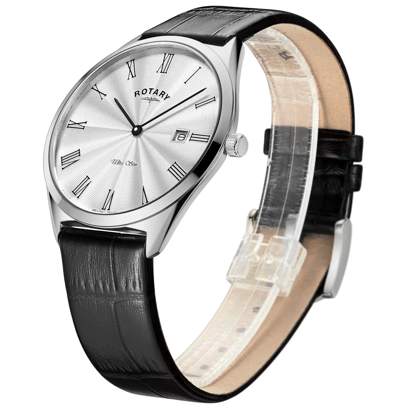Rotary Ultra Slim Men's Silver Watch - Image 2