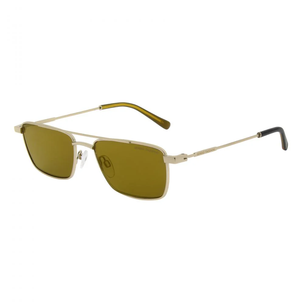 Sergio Tacchini Men's Rectangular Gold Metal