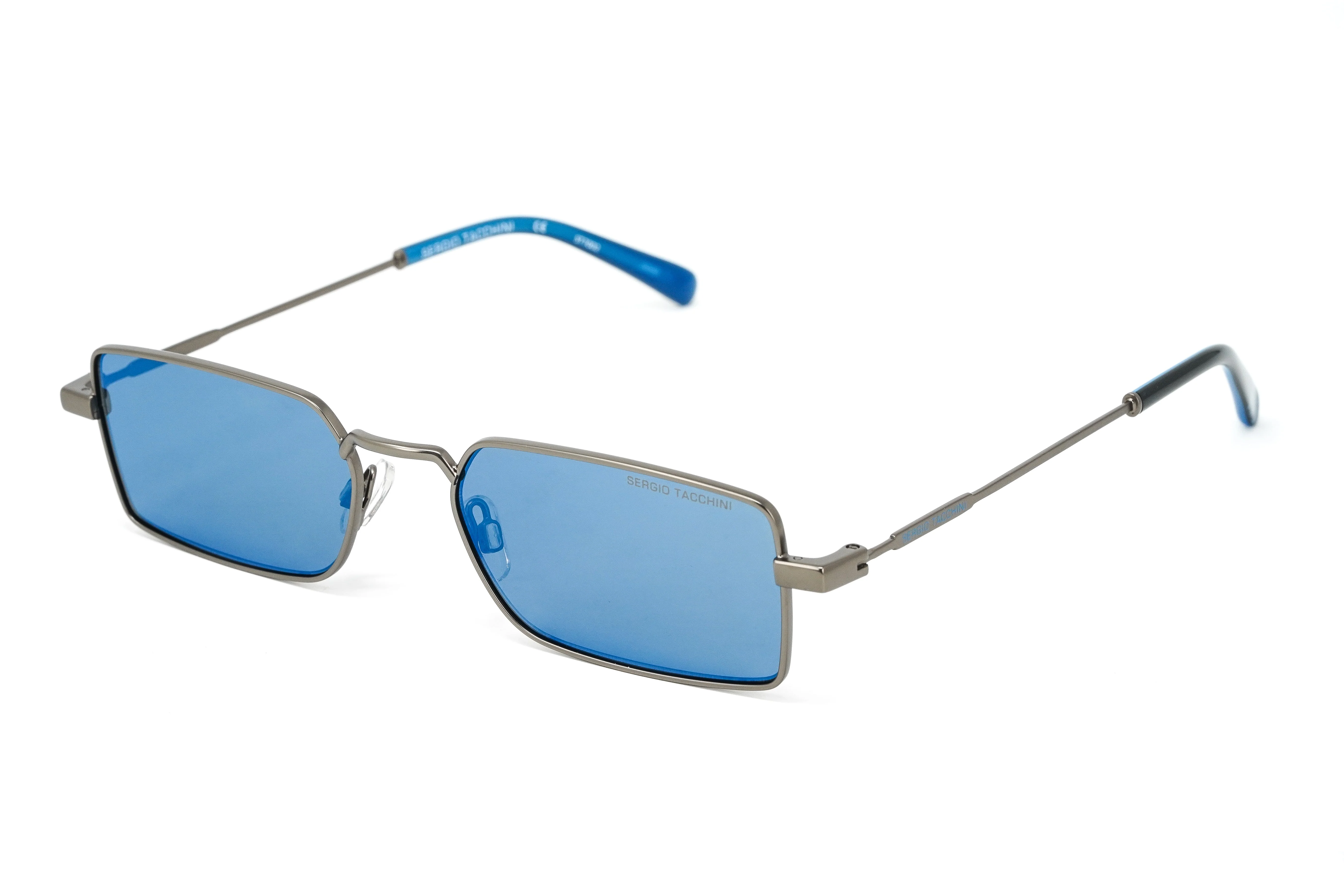 Sergio Tacchini Men's Rectangular Gunmetal and Blue - Image 3