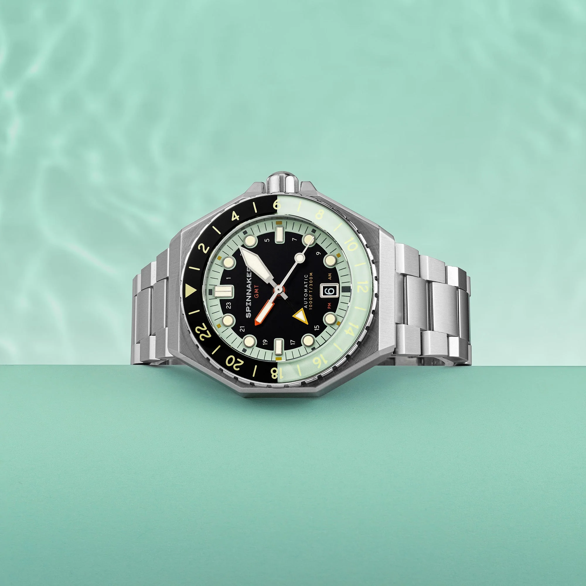 Spinnaker Dumas GMT Men's Dark Turquoise Watch - Image 4