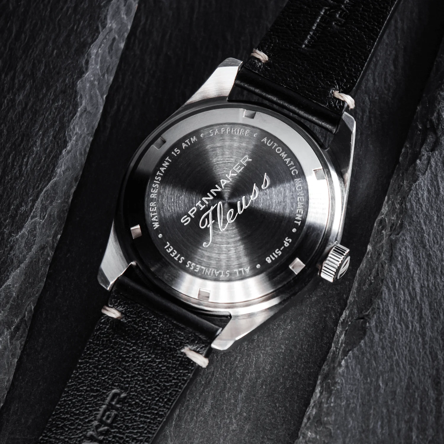 Spinnaker Fleuss Men's Black Automatic Watch - Image 5