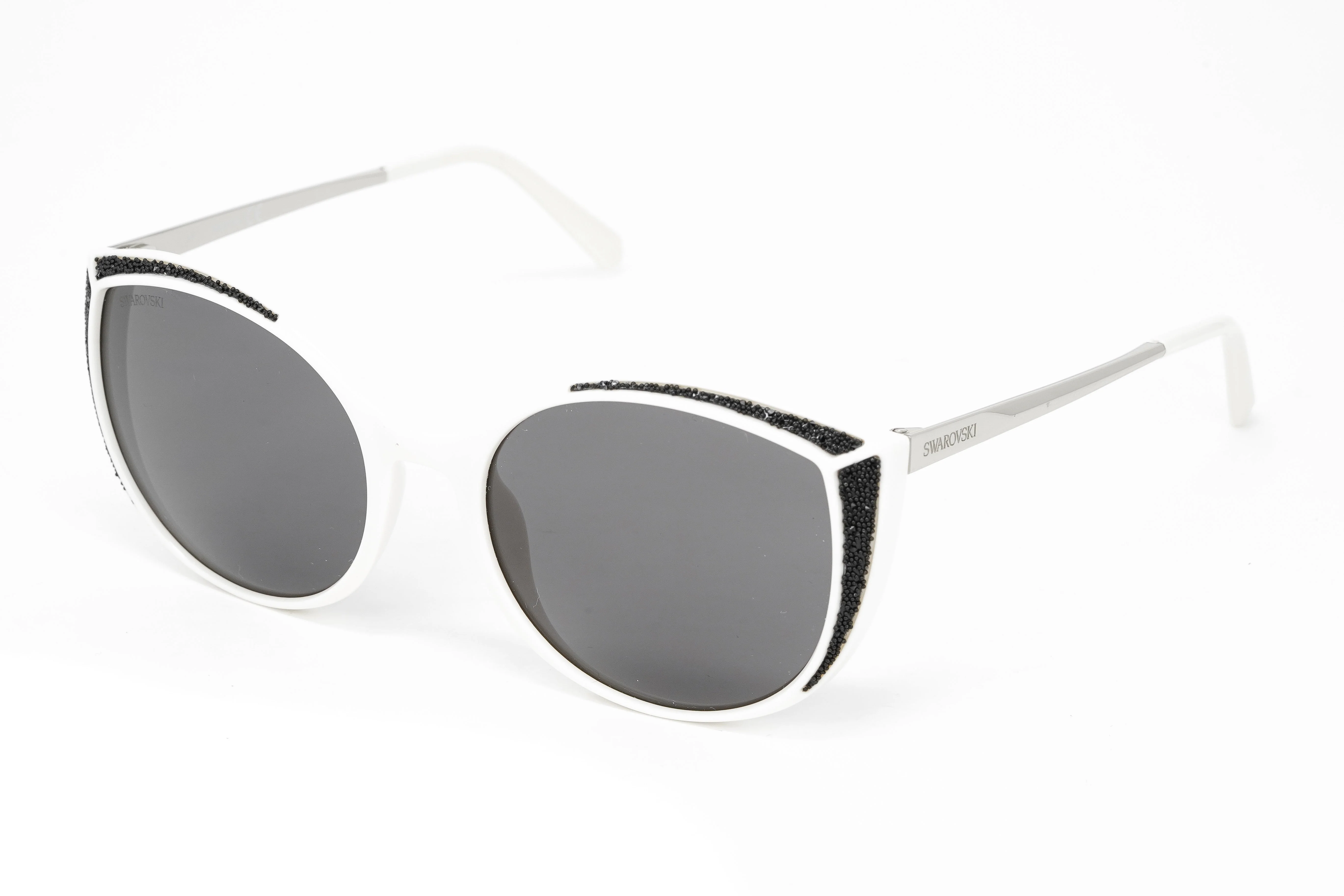 Swarovski Women's Sunglasses Oval Cat Eye White - Image 2