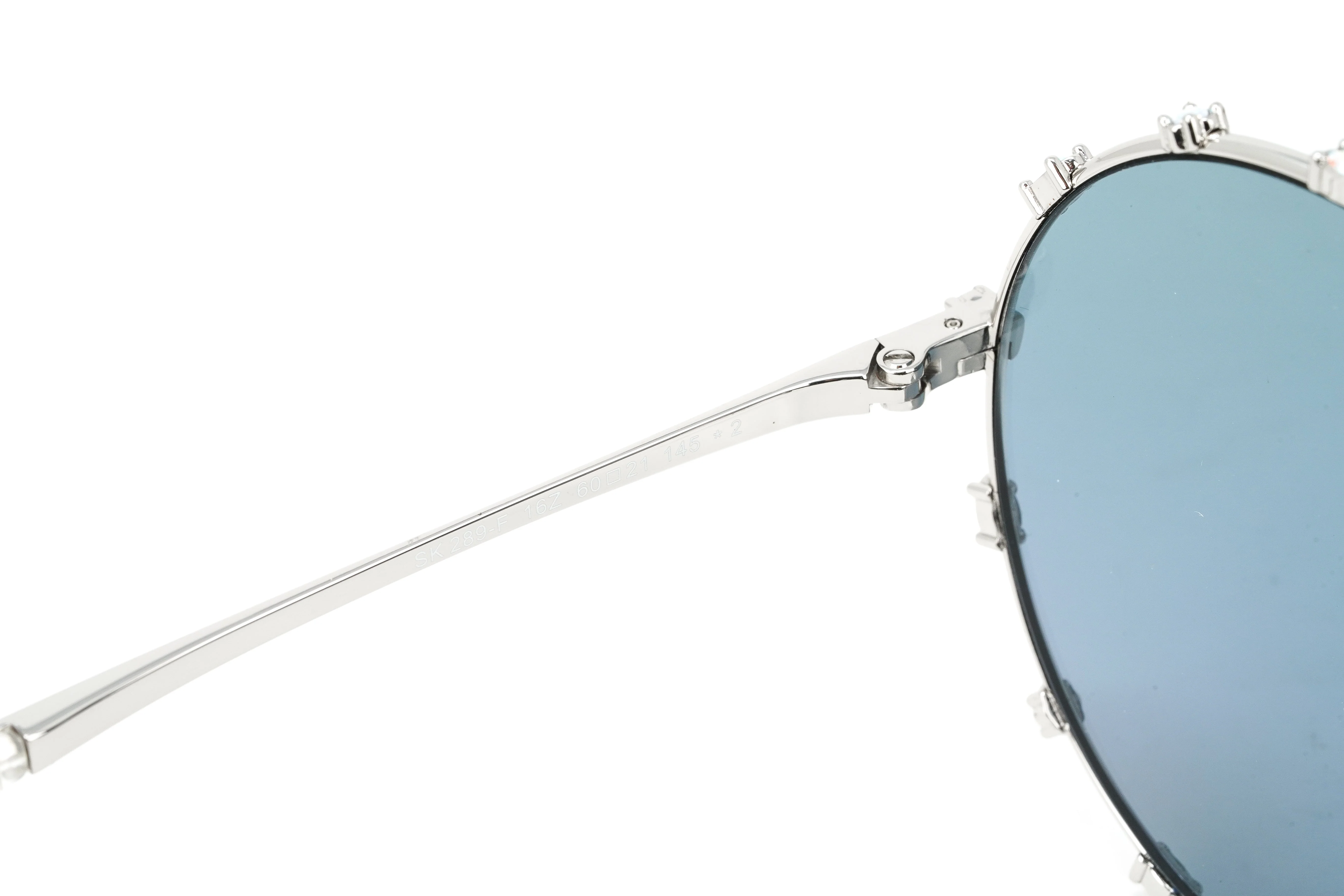 Swarovski Women's Sunglasses Round Gradient Light Purple/Aqua Mirror - Image 4