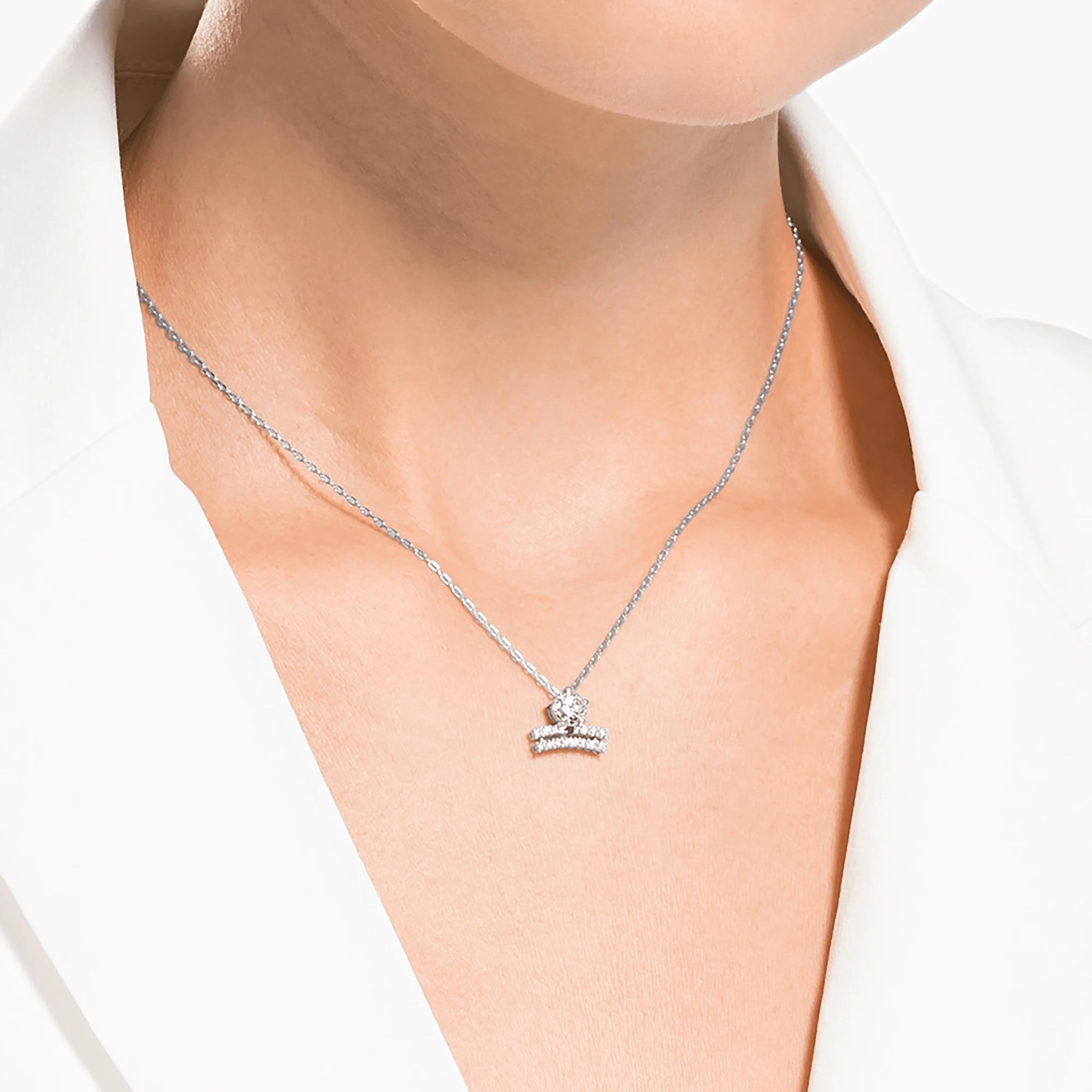 Swarovski Zodiac II Necklace Pendant Libra Silver White Metal Finish - Image 6