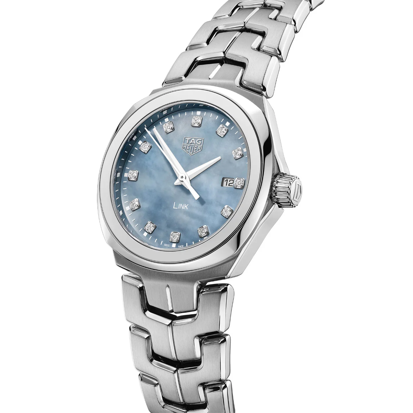 TAG Heuer Link Ladies Diamond Blue Quartz Watch - Image 2