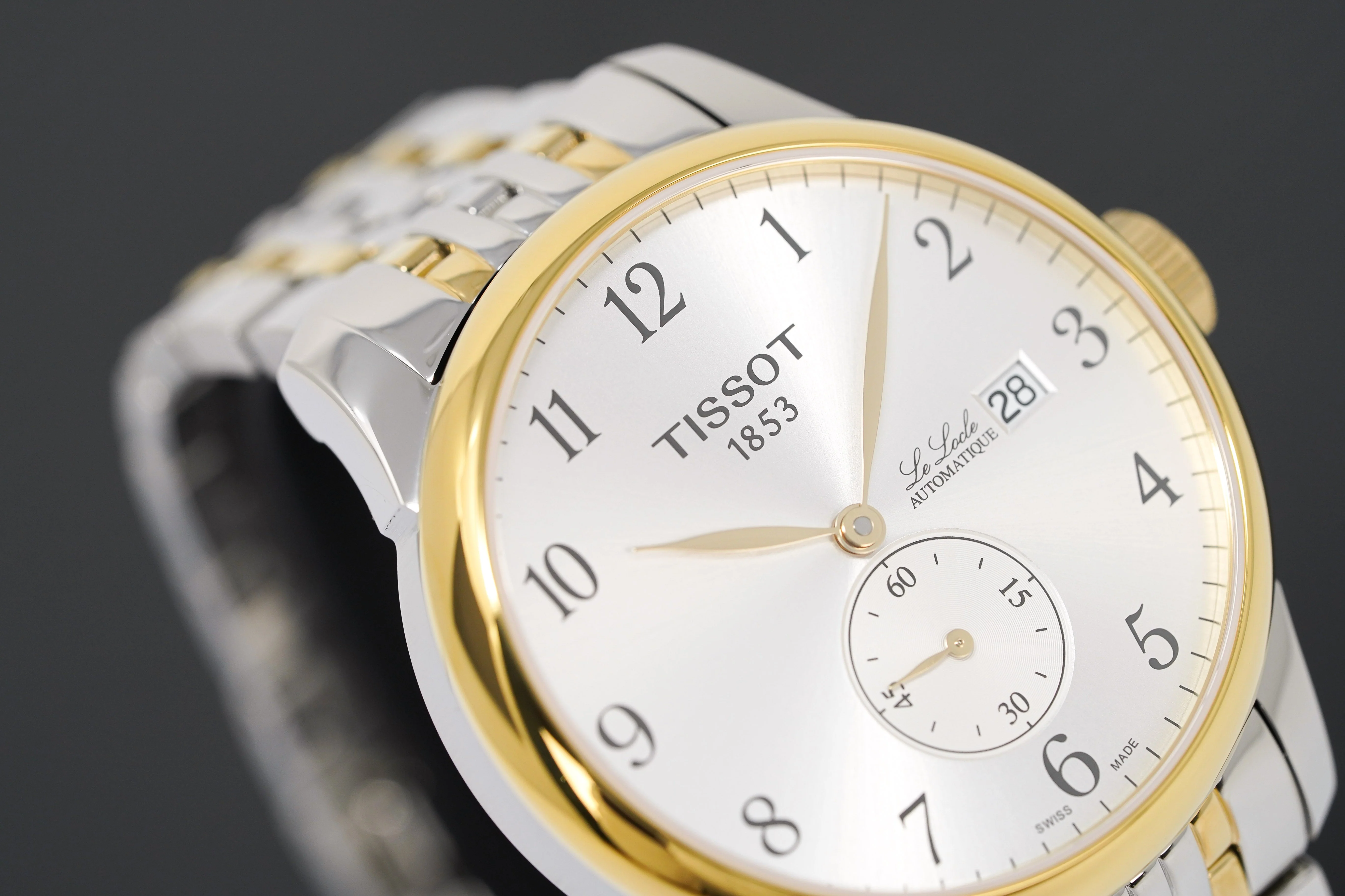 Tissot Le Locle Small Seconds Men's Silver Gold Watch - Image 4