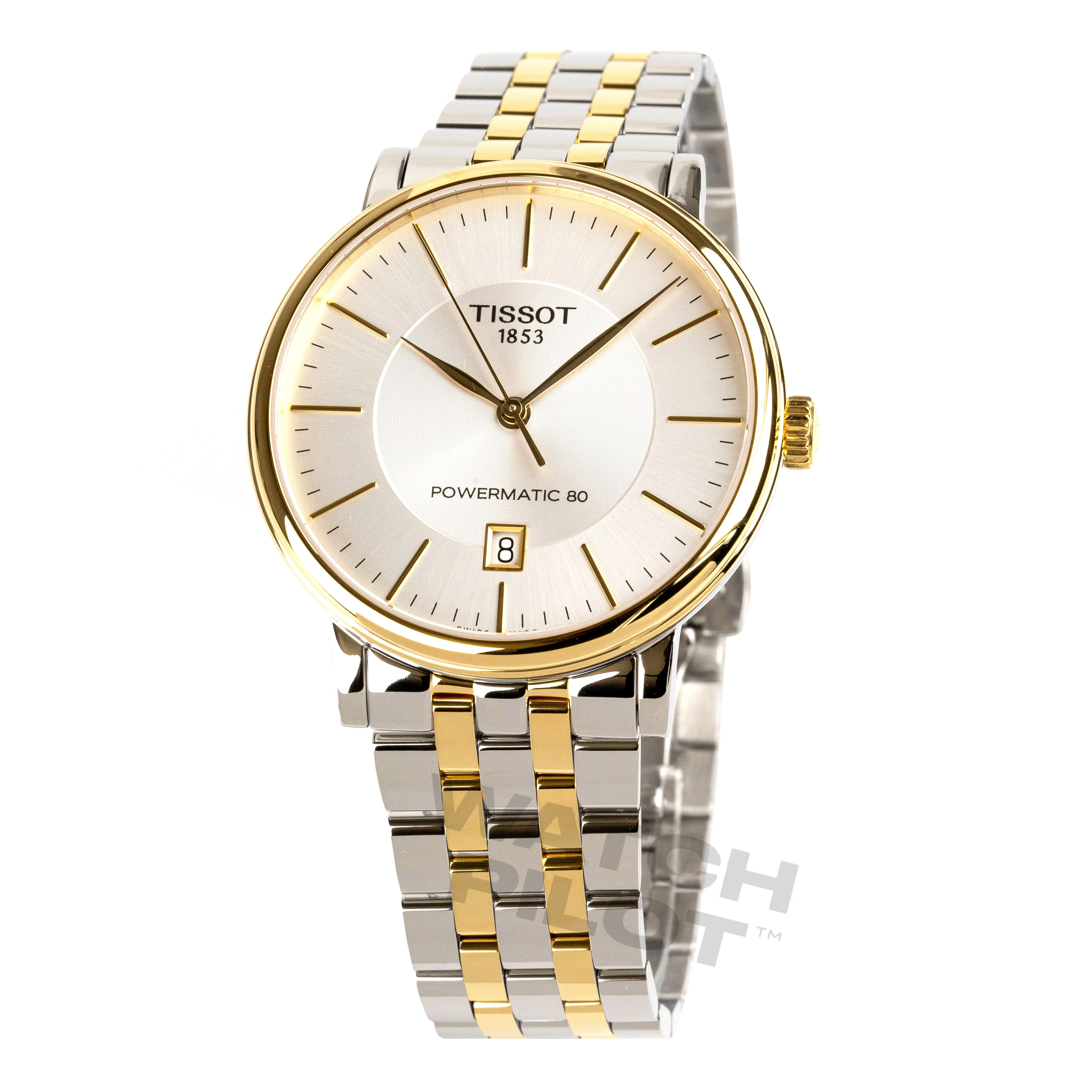 Tissot Carson Premium Automatic Powermatic 80 Men's Gold Two-Tone Watch
